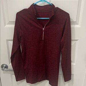 lululemon athletica Men's Long Sleeve 1/4 Zip Pullover in Burgundy